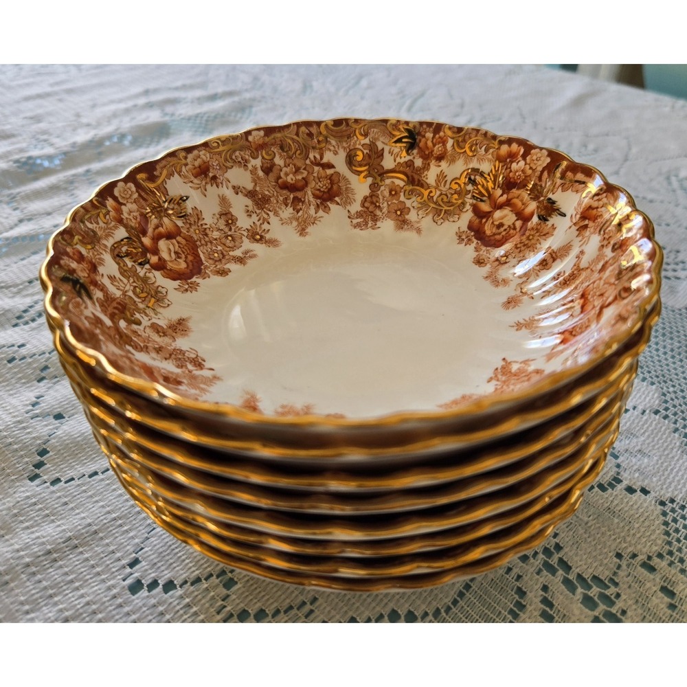 Antique Fenton Bowl Small Approx 6" Victorian Rust By Samuel Radford  1800's
